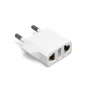 Adaptor stecher SUA China Japonia -> priza Europa (Romania) alb