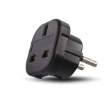 Adaptor stecher UK Marea Britanie Anglia Australia Noua Zeelanda Irlanda -> priza Europa (Romania) negru
