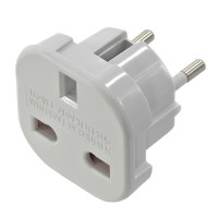 Adaptor stecher UK Marea Britanie Anglia Australia Noua Zeelanda Irlanda -> priza Europa (Romania) alb