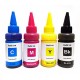 Set de 4 culori cerneala universala sticlute 100ml - black cyan magenta yellow (negru albastru rosu galben)