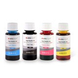 Set de 4 culori cerneala Canon Agfa Photo in flacoane de cate 100ml cu capac normal- black cyan magenta yellow (negru albastru rosu galben)