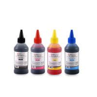 Set de 4 culori cerneala universala Agfa Photo in sticlute de 100ml cu picurator - black cyan magenta yellow (negru albastru rosu galben)