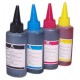 Set de 4 culori cerneala compatibila Epson sticlute 100ml - black cyan magenta yellow (negru albastru rosu galben)