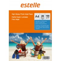 Hartie foto super lucioasa A4 de 180 g / mp - pachet de 20 de coli