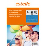 Hartie foto super lucioasa A4 fata-verso (double sided) 220 g / mp - pachet de 20 de coli