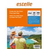 Hartie foto super lucioasa A4 de 260 g / mp - pachet de 20 de coli
