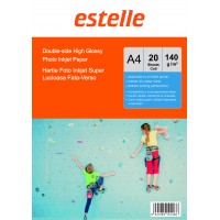 Hartie foto super lucioasa A4 fata-verso (double sided) 140 g / mp - pachet de 20 de coli