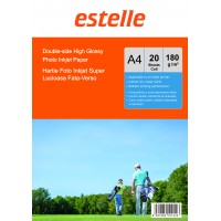 Hartie foto super lucioasa A4 fata-verso (double sided) 180 g / mp - pachet de 20 de coli